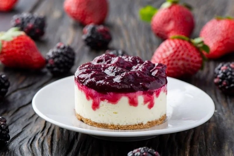 Cheesecake com Frutas Vermelhas