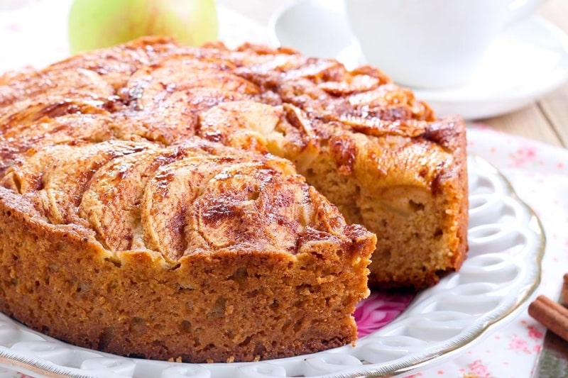 Receita de Bolo de Maçã e Canela