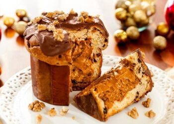 Receita de Panetone Recheado com Doce de Leite