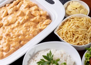 Receita de Strogonoff de Frango Cremoso e Gostoso