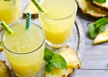 Receita de Suco de Abacaxi com Hortelã