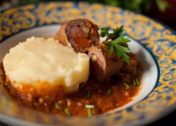 Bife à Rolê com Purê de Batata