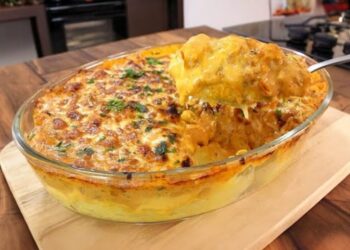 Frango com Mandioca Gratinado