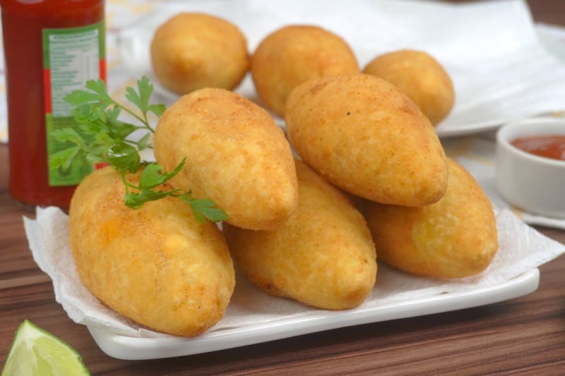 Receita de Bolinho de Aipim Recheado