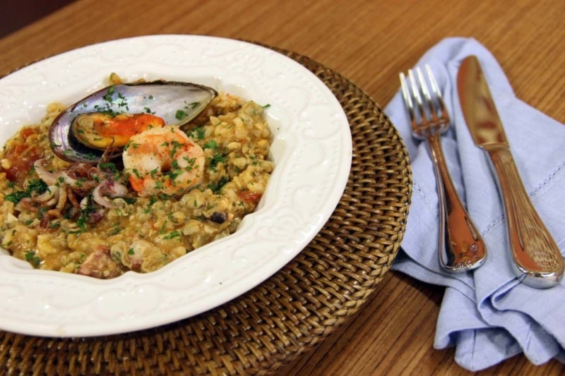 Receita de Risoto de Frutos do Mar