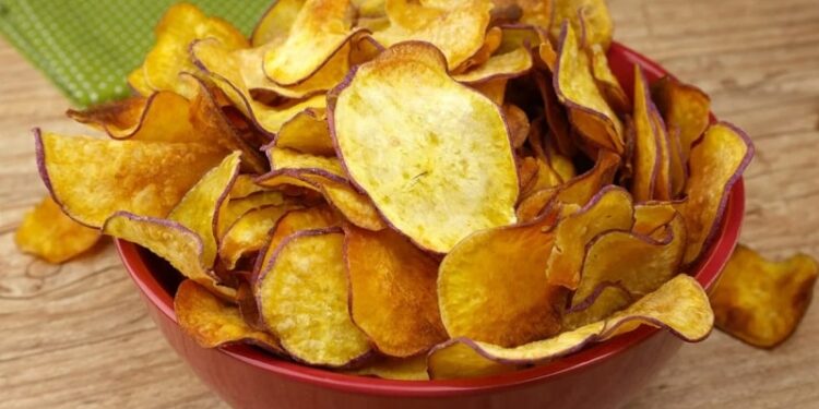 Como Fazer Chips de Batata-doce