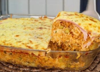 Como Fazer Arroz de Forno com Frango e Queijo