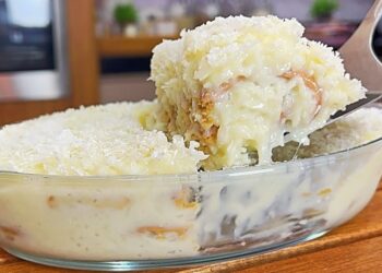 Sobremesa de Coco na Travesa (SEM Forno e SEM Fogão)