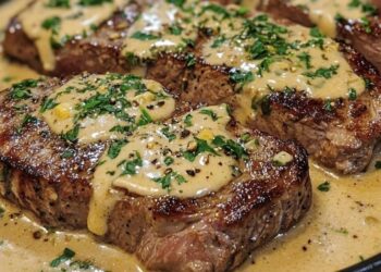 Bife com Molho de Creme de Alho